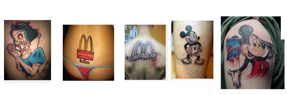 Disney and McDonalds tattoos