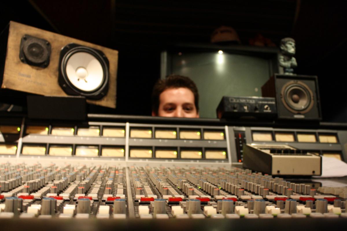 Peering over the recording console