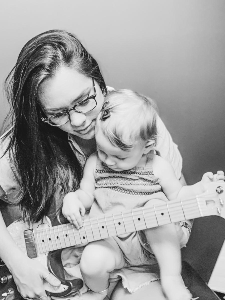 Melissa Bret with her baby