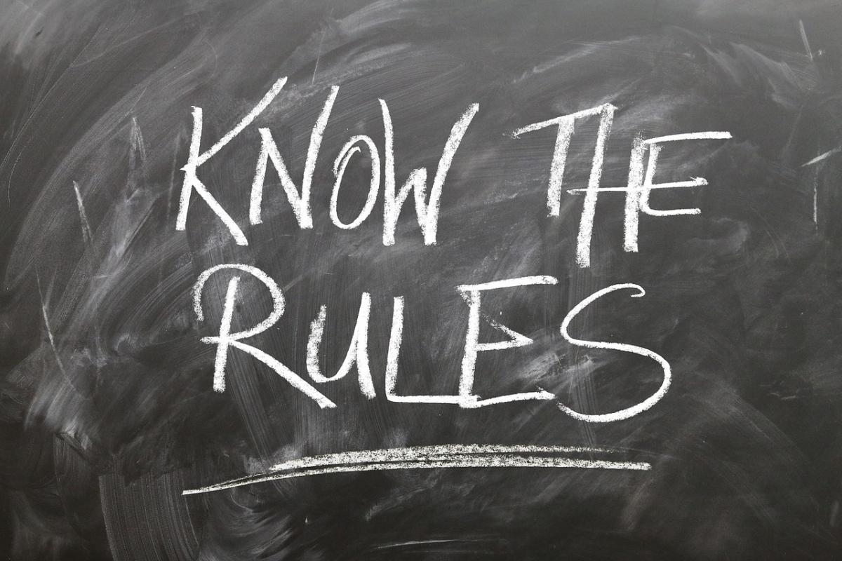 Know The Rules written on blackboard
