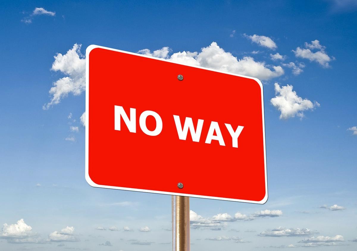 No Way sign