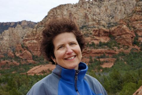 Author Carol Efron outdoors